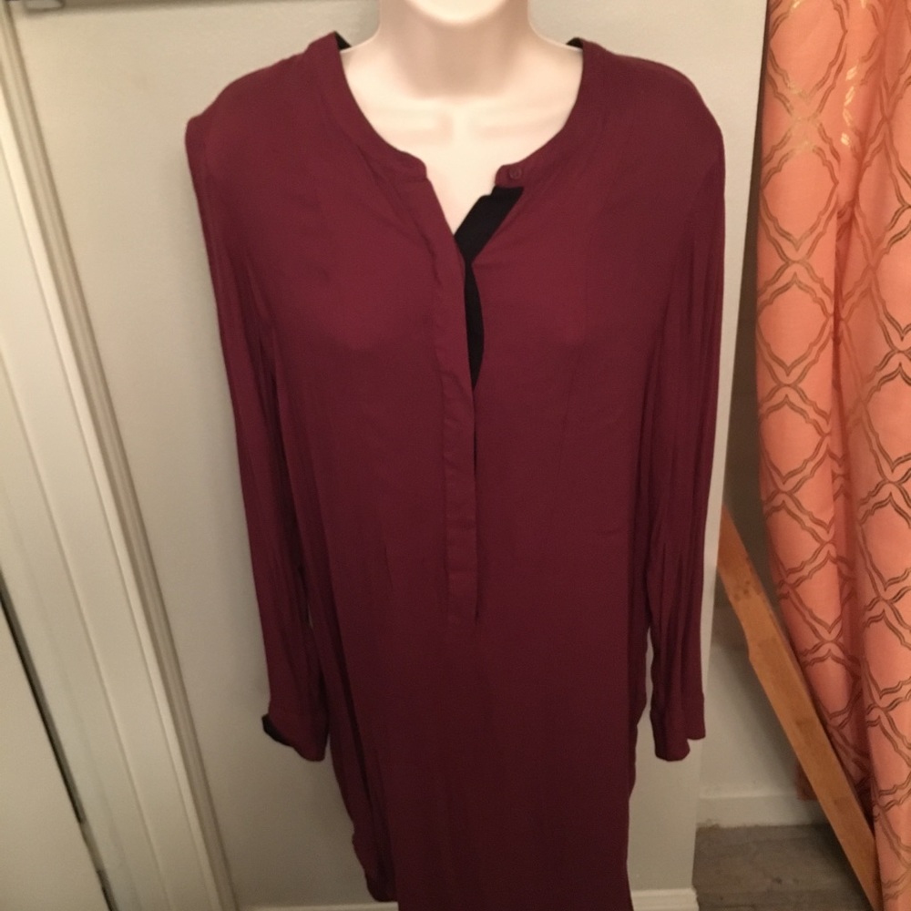 Maroon Work Shift dress